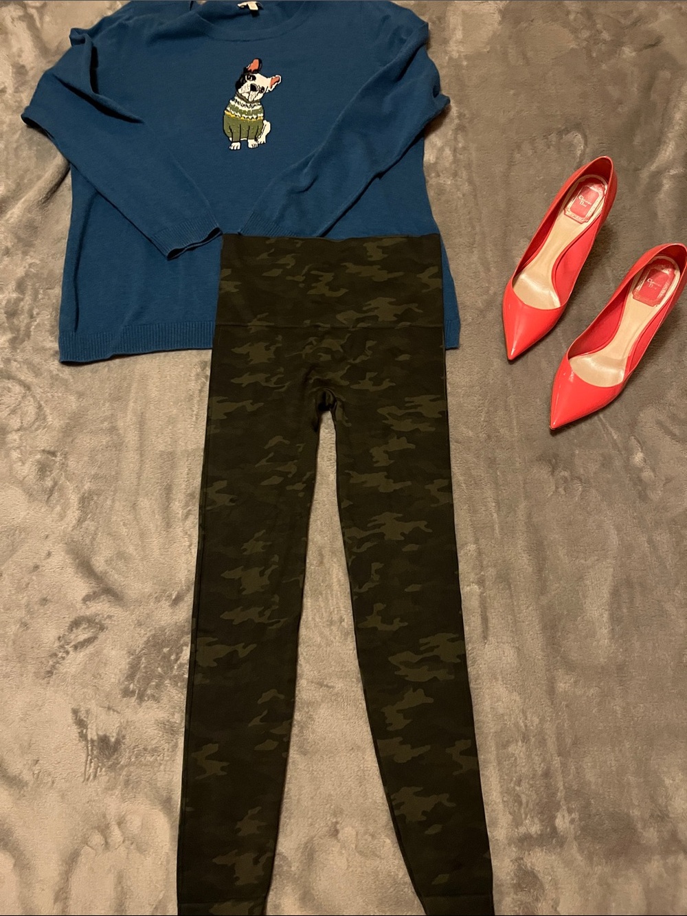 SPANX Black Camo High-Waist Leggings